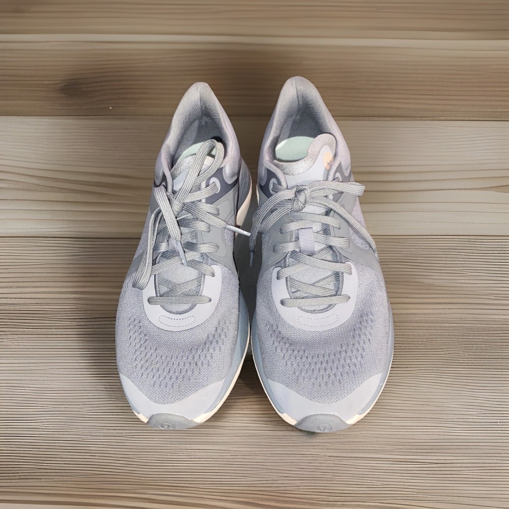 Lululemon Women 9.5 Gray Pink Comfort Sneakers Chargefeel Workout Low